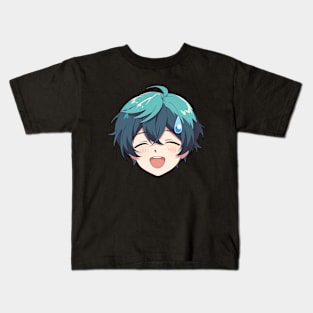 Nervous Anime Face Emoji - Anime Shirt Kids T-Shirt